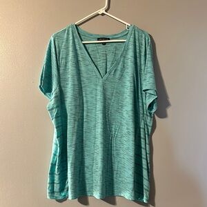Lane Bryant Women's Teal V-Neck Top